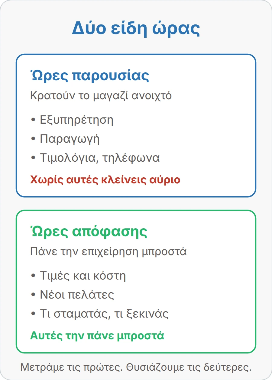 Ώρες παρουσίας και ώρες απόφασης, τι περιλαμβάνει η καθεμία